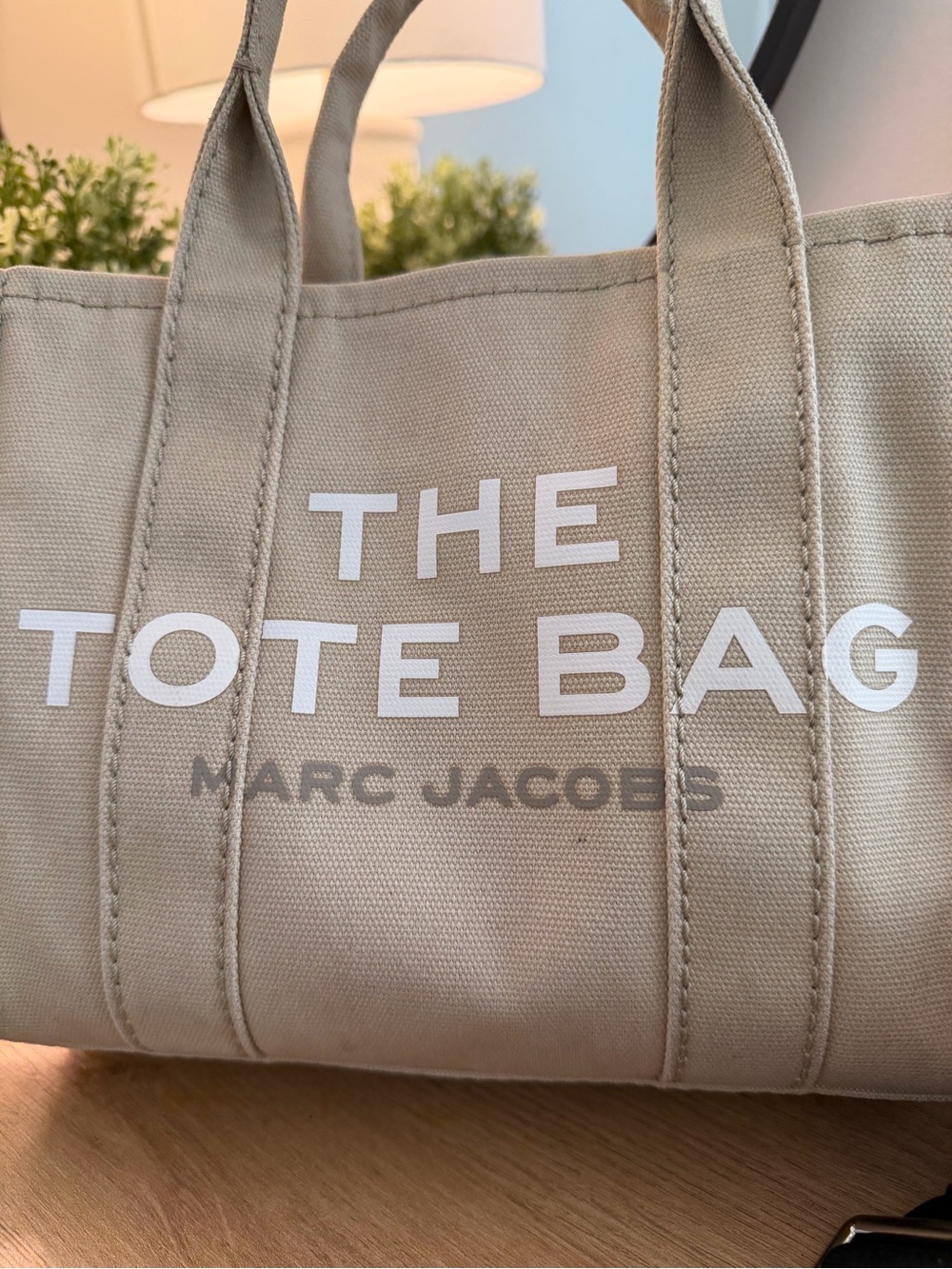 Marc Jacobs Beige Canvas Mini Tote with Black Strap - Picture 4 of 13
